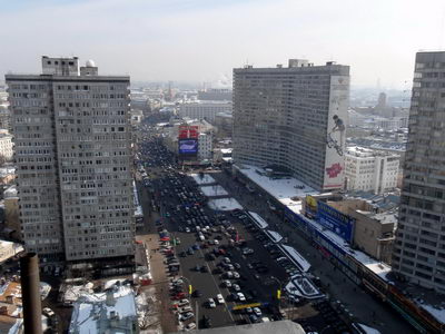 Вид на Новый Арбат, в сторону Кремля